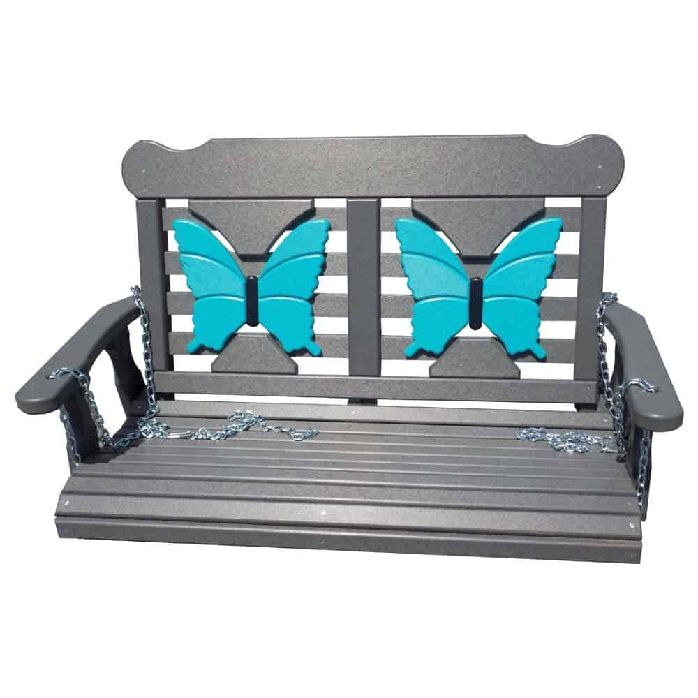 1011 4 Swing Butterfly Slate &Amp;Amp;Ndash; Twin Hickory Rustics