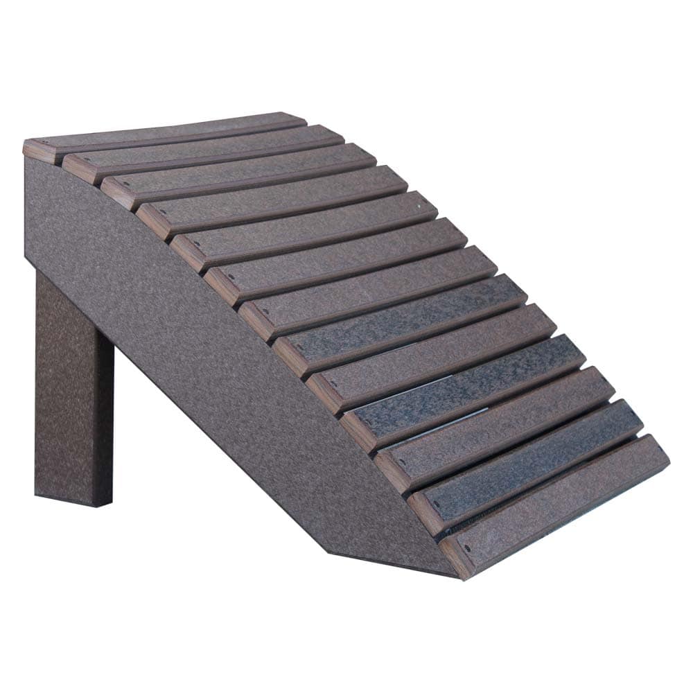 1015 Sloping Footstool For Adirondack Chairs In Brown And Walnut &Amp;Amp;Ndash; Twin Hickory Rustics
