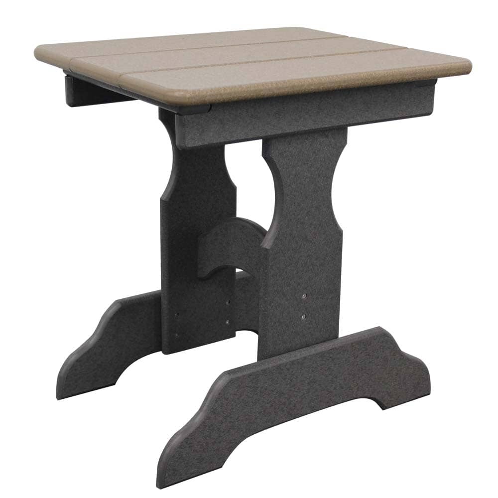 1017 1 Colonial Table 19.5 X 17 Slate And Weatherwood &Amp;Amp;Ndash; Twin Hickory Rustics