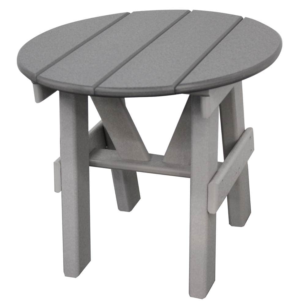 1017 2 22 Round Small Side Table Grey And Slate &Amp;Amp;Ndash; Twin Hickory Rustics