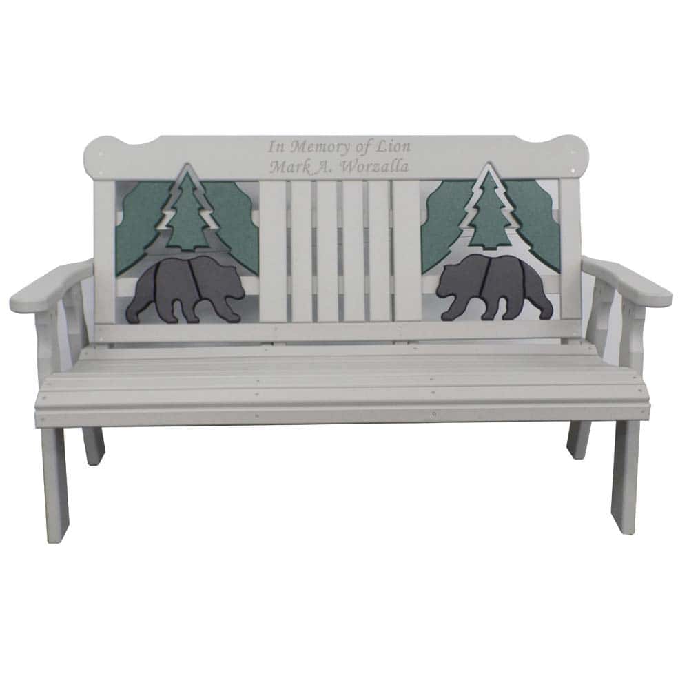 5 Bench 1043 Design Back Grey &Amp;Amp;Ndash; Twin Hickory Rustics