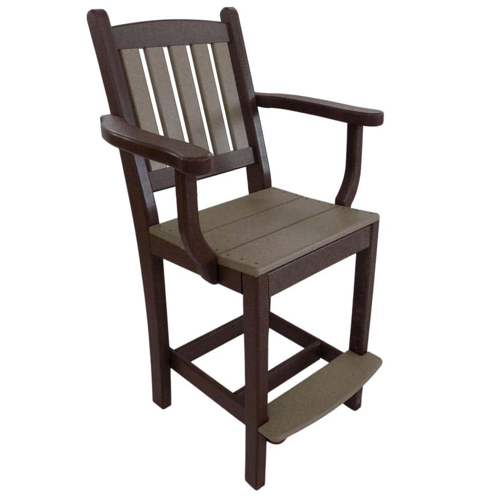 Dining Pub Chair Brown Weatherwood 1 &Amp;Amp;Ndash; Twin Hickory Rustics