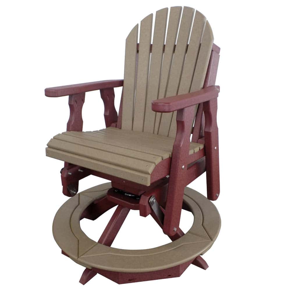 New Swivel Glider Counter Height Cherry And Weatherwood &Amp;Amp;Ndash; Twin Hickory Rustics
