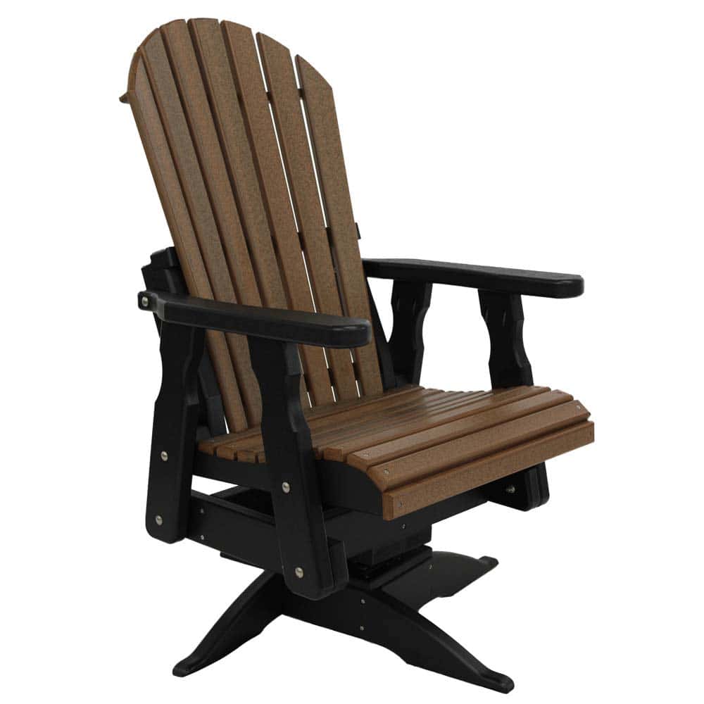 Non Glide Swivel Highfan Black And Walnut &Amp;Amp;Ndash; Twin Hickory Rustics