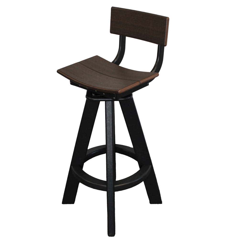 Saddle Stool Black Brazillian Walnut &Amp;Amp;Ndash; Twin Hickory Rustics