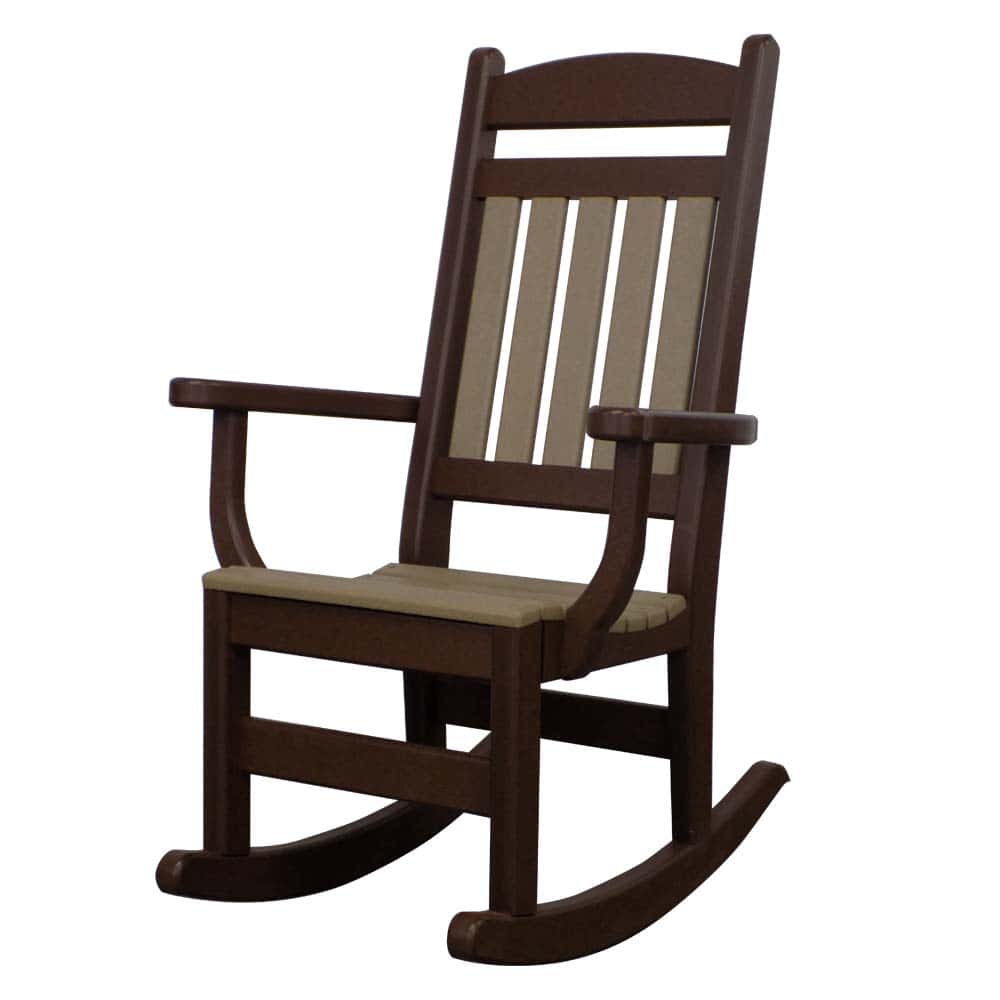 Farmhouse Rocker 1027 Brown And Weatherwood &Amp;Amp;Ndash; Twin Hickory Rustics