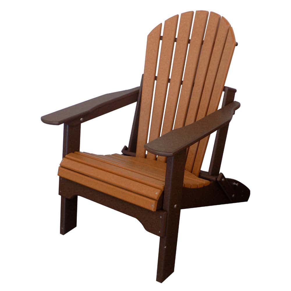 Folding Adirondack Brown And Cedar &Amp;Amp;Ndash; Twin Hickory Rustics