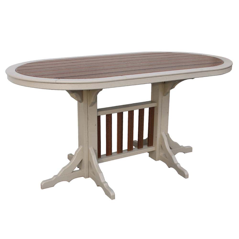 Oval Pub Table 1039 80 X44 Sand And Walnut &Amp;Amp;Ndash; Twin Hickory Rustics