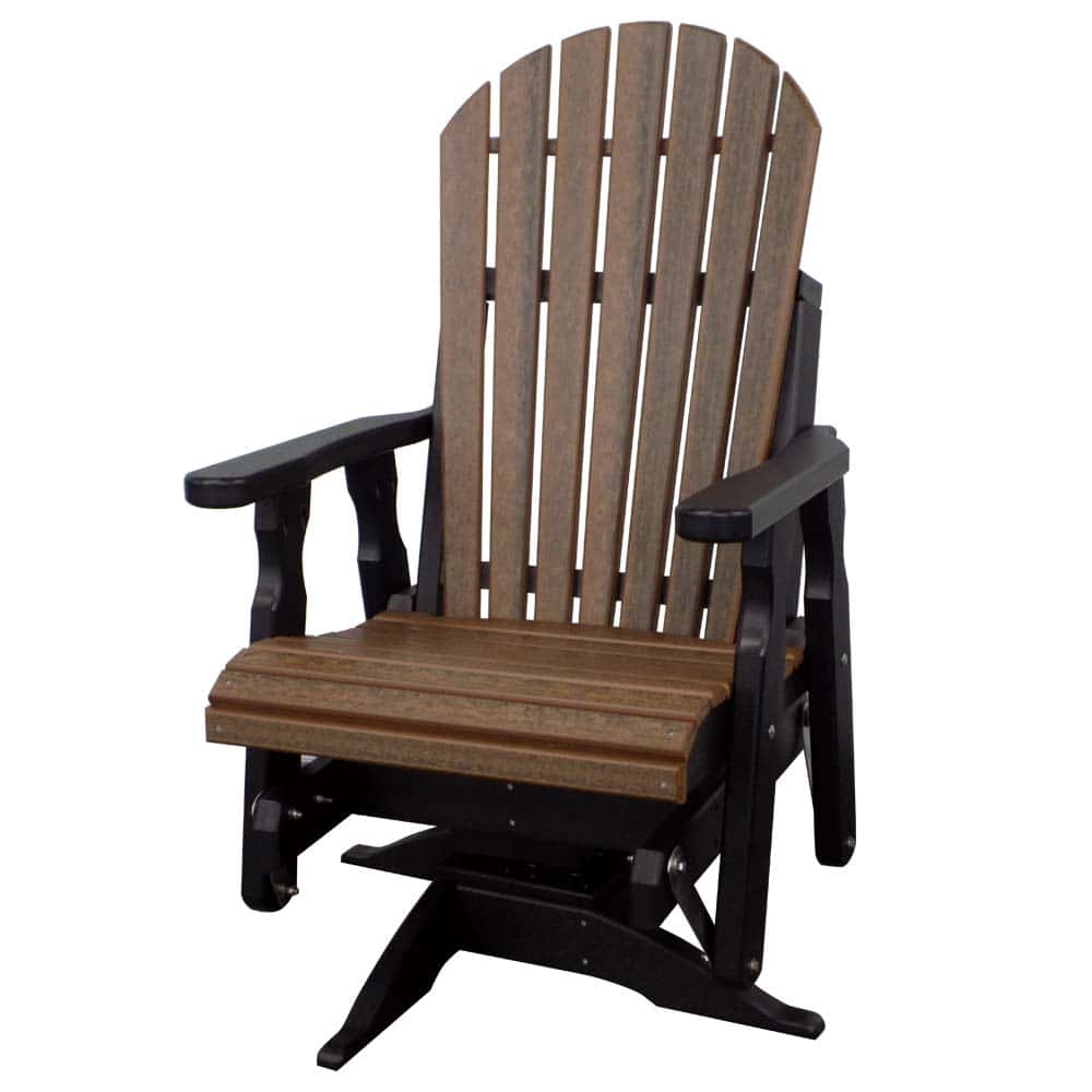 Swivel Glider 1006 Highfan Black And Walnut &Amp;Amp;Ndash; Twin Hickory Rustics