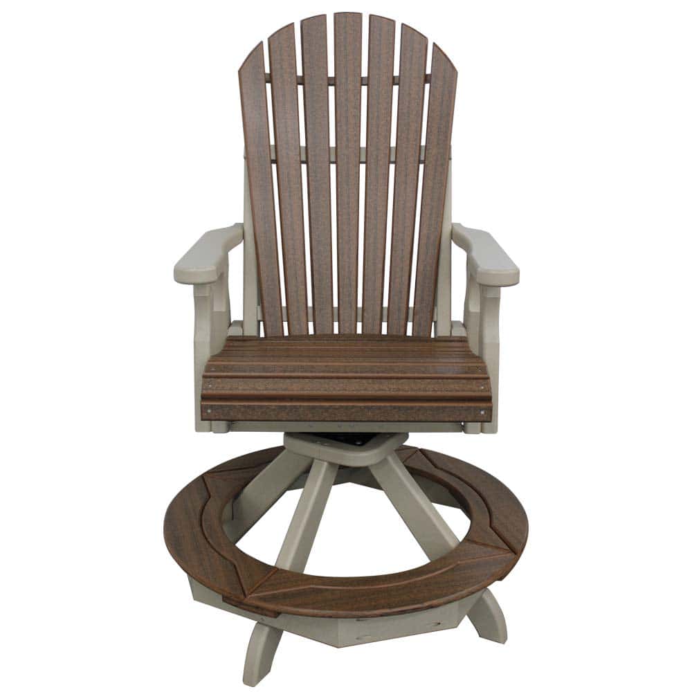 Swivel Pub Chair Highfan Sand And Walnut &Amp;Amp;Ndash; Twin Hickory Rustics